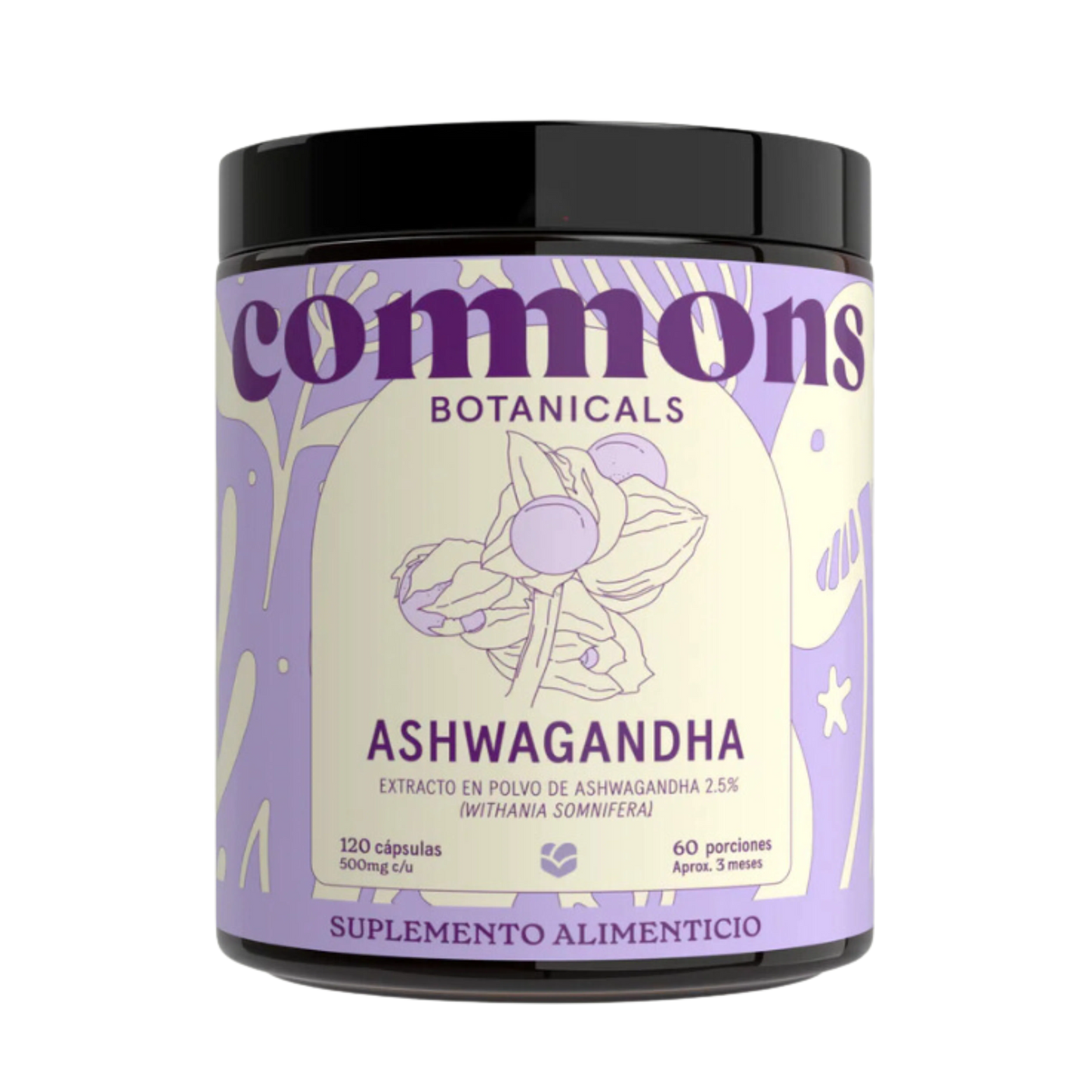 Ashwagandha, 120 cápsulas – Commons-Wellu