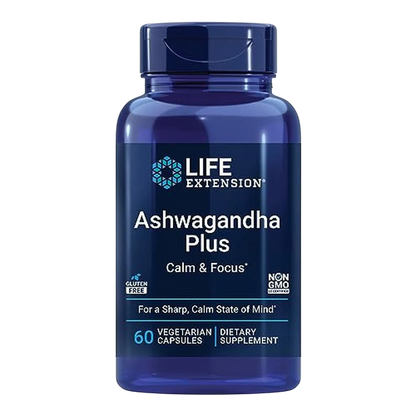 Ashwagandha Plus, 60 Cáps Vegetarianas – Life Extension-Wellu