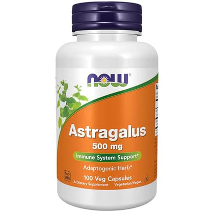 Astragalo Astragalus 500mg, 100 vegcaps – NOW Foods-Wellu