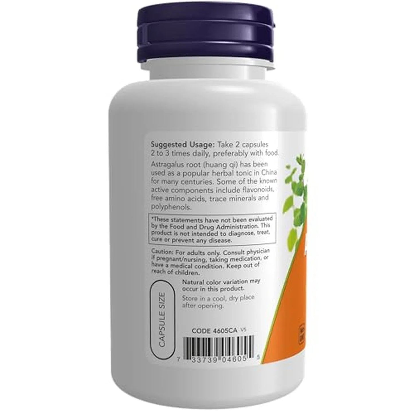 Astragalo Astragalus 500mg, 100 vegcaps – NOW Foods-Wellu