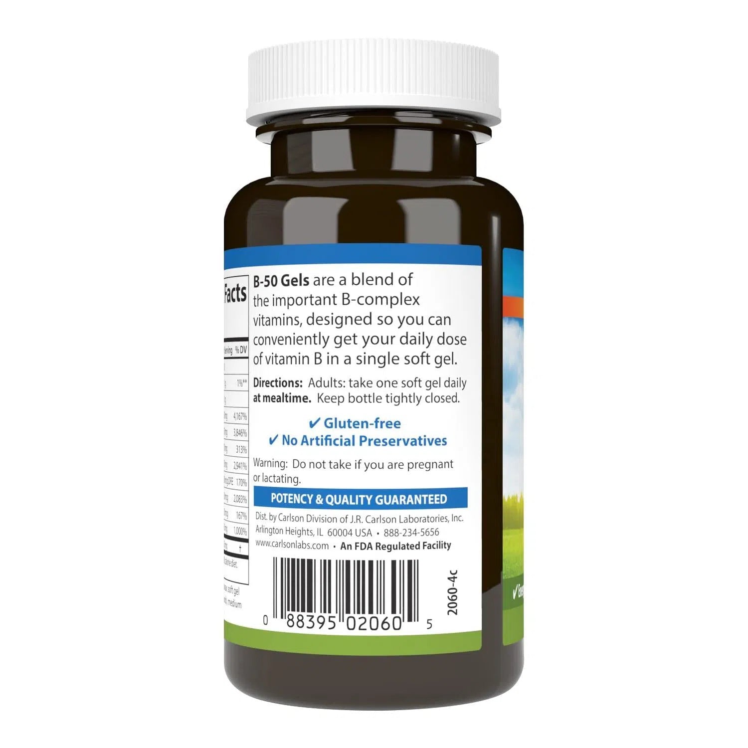 B-50 Vitamina B Complex, 50 Capsulas Blandas – Carlson Labs-Wellu