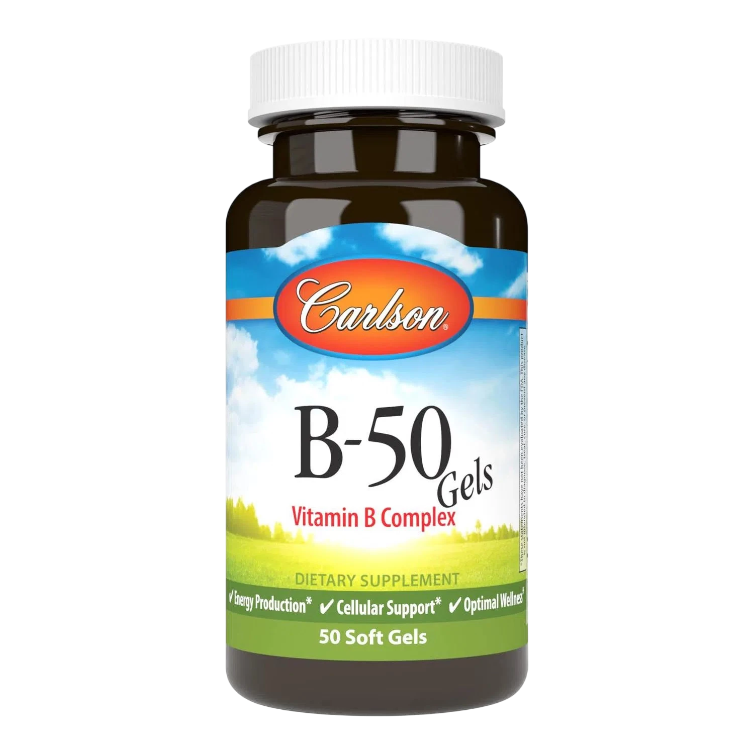 B-50 Vitamina B Complex, 50 Capsulas Blandas – Carlson Labs-Wellu