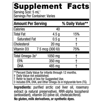 Baby's DHA 1060mg (Omega-3 con Vitamina D3), 2 fl oz / 60 ml – Nordic Naturals-Wellu