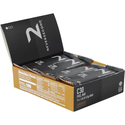 Barra energética C30 sabor Chocolate, 47g (Paq. 12 pzas) – NeverSecond-Wellu