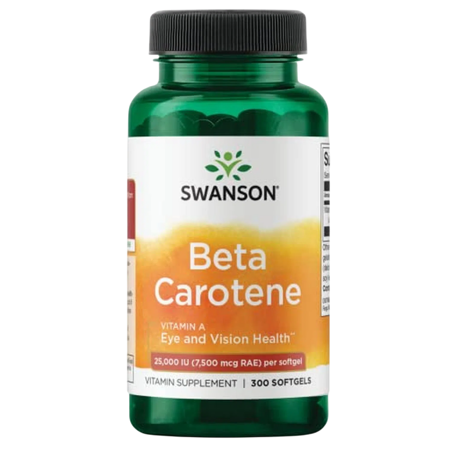 Beta Carotene 25,000 IU (7,500 mcg RAE), 300 Softgels – Swanson-Wellu