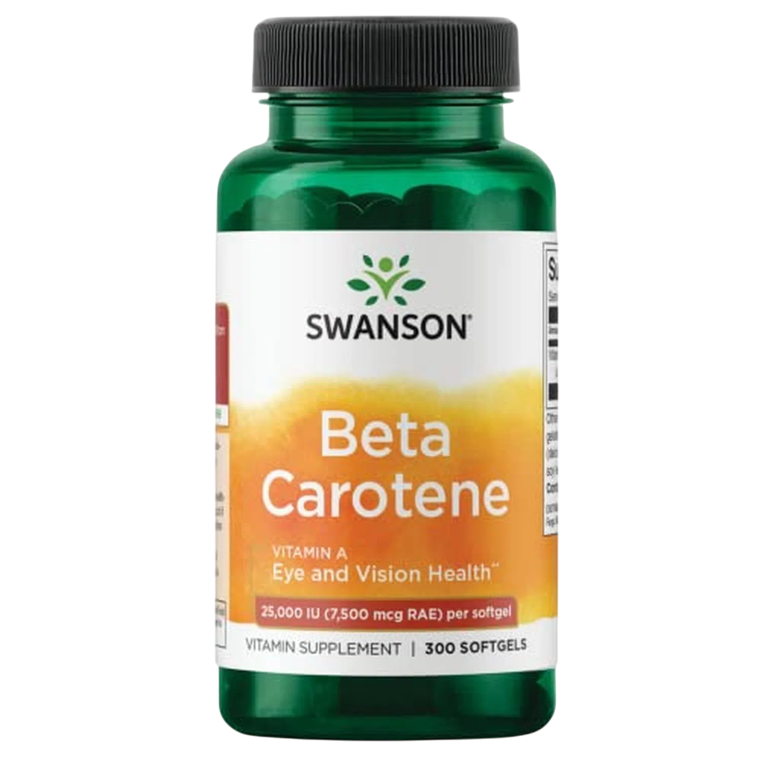 Beta Carotene 25,000 IU (7,500 mcg RAE), 300 Softgels – Swanson-Wellu