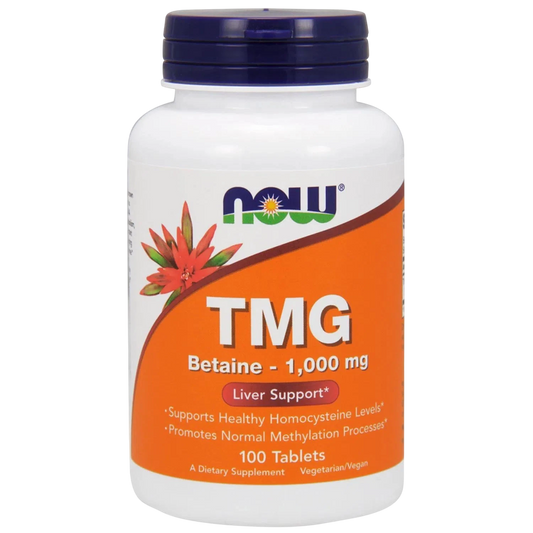 Betaína TMG de 1000 mg, 100 Tabletas – NOW Foods-Wellu