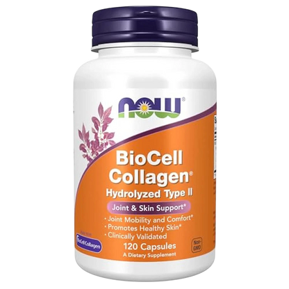 Biocell Collagen Colageno Tipo II, 120 Caps – NOW Foods-Wellu