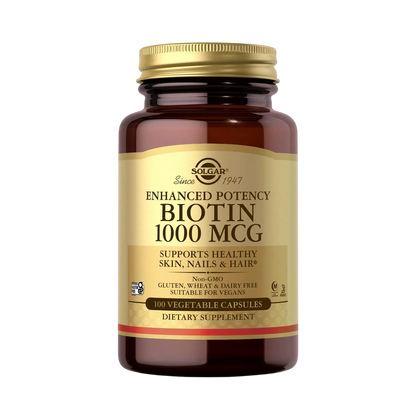 Biotin 1000mcg, 100 Capsulas – Solgar-Wellu