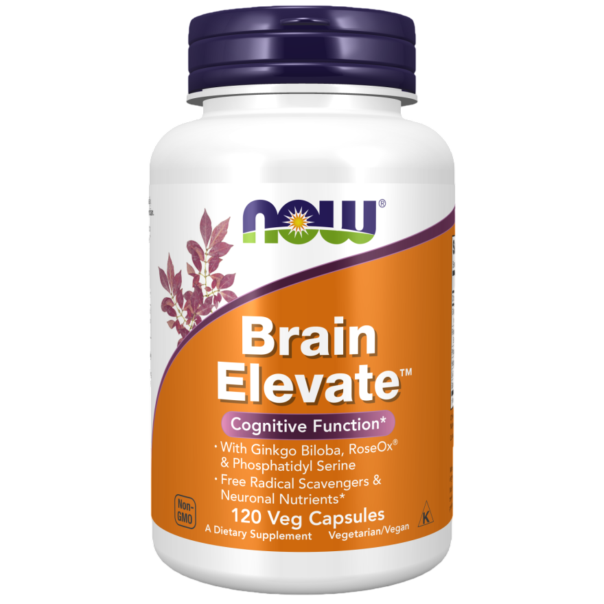 Brain Elevate Función Cognitiva 120 cápsulas – NOW Foods