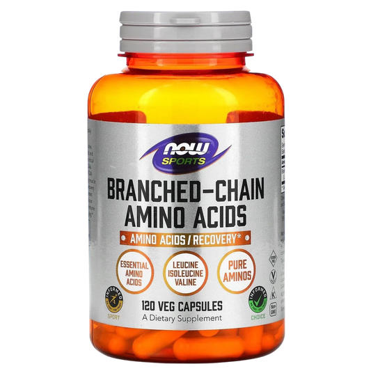 Branched Chain Amino Acids, With Leucine, Isoleucine and Valine, 120 Veg Capsules-Wellu