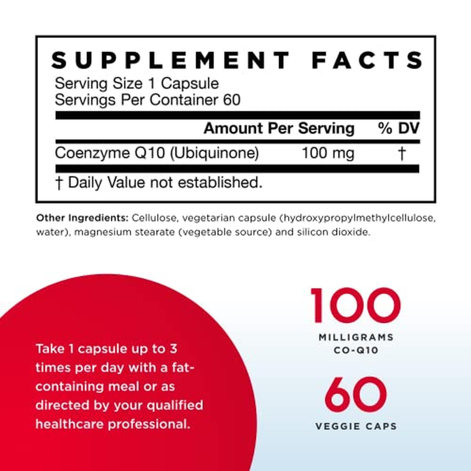 COQ-10 100mg, 60 Capsulas Vegetales – Jarrow Formulas-Wellu