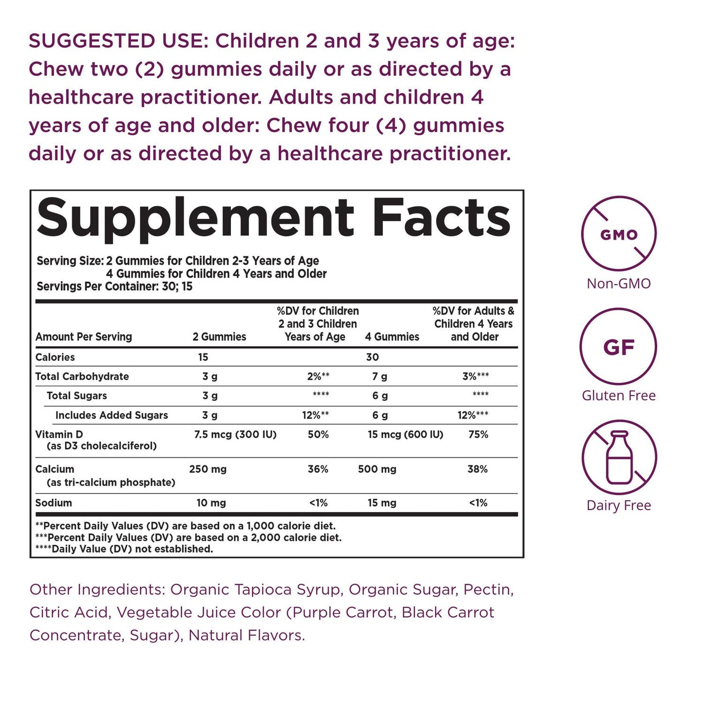 Calcio para Niños con Vitamina D3, 60 Gomitas – Solgar-Wellu