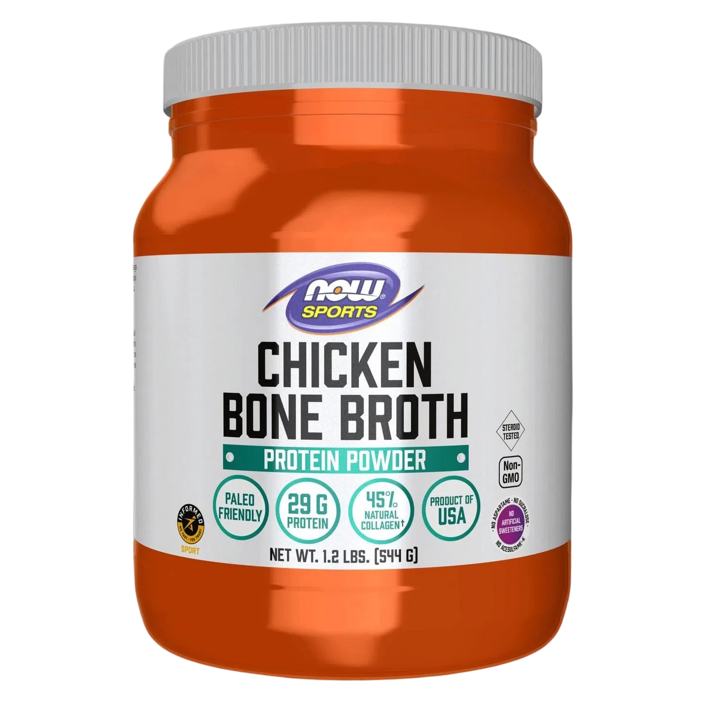 Caldo de huesos, pollo en polvo, 1.2 lbs. – NOW Foods-Wellu