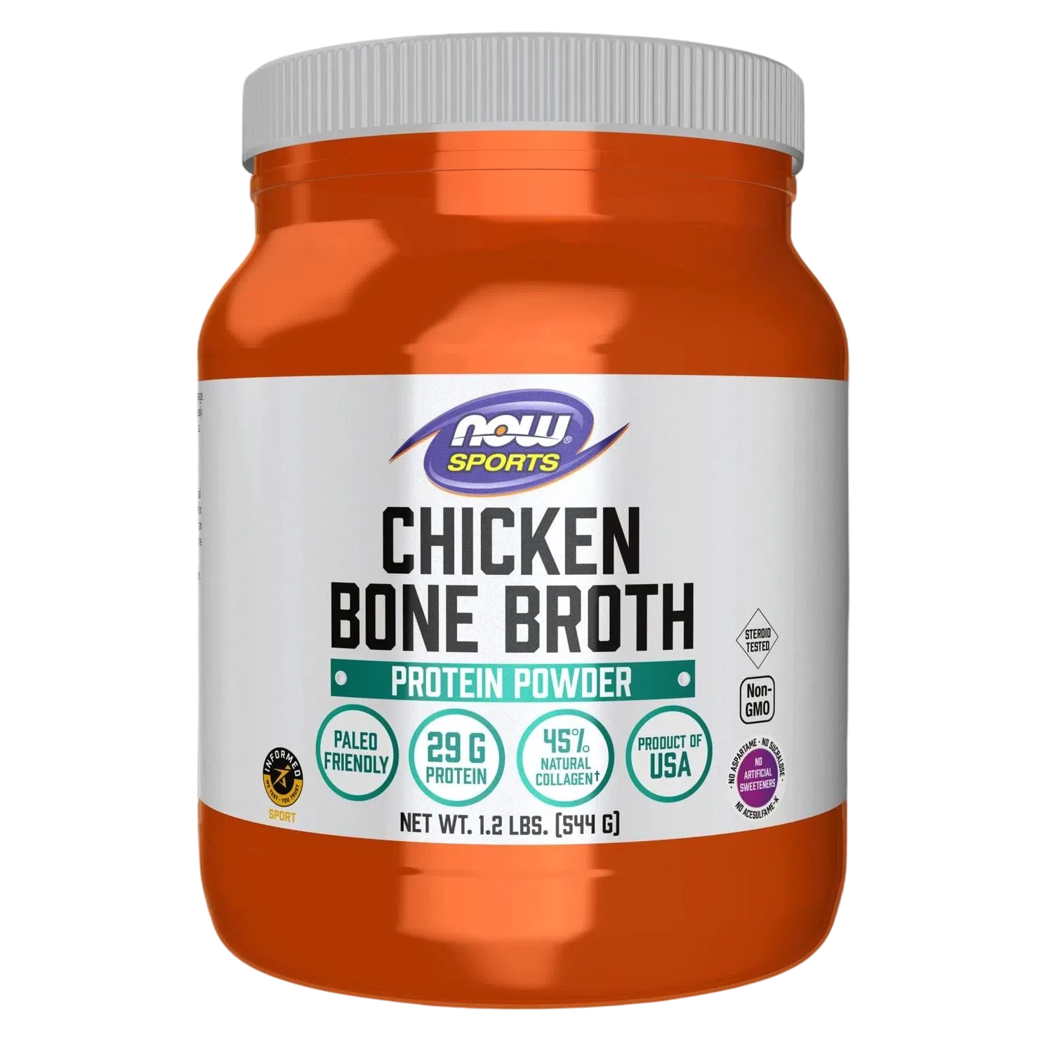 Caldo de huesos, pollo en polvo, 1.2 lbs. – NOW Foods-Wellu