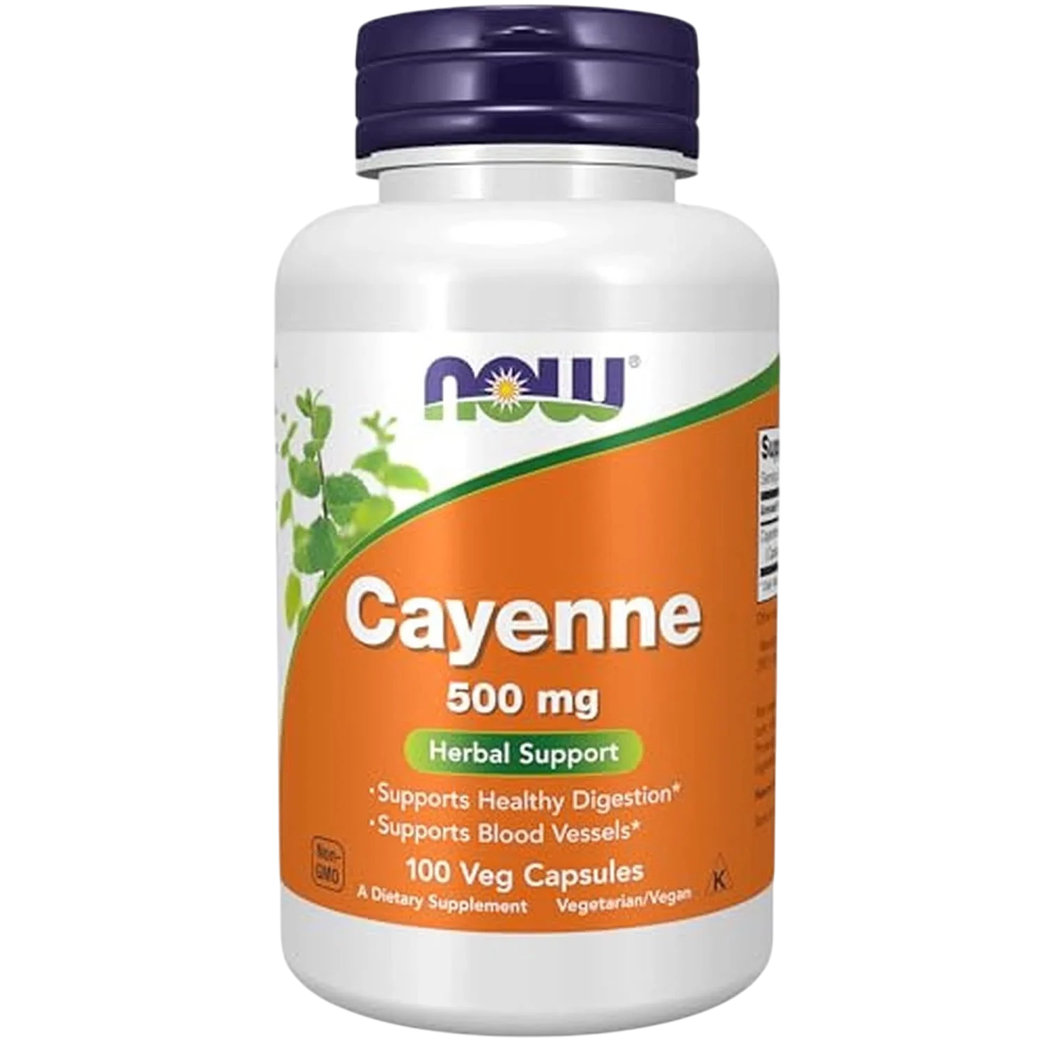 Cayena de 500 mg, 100 Cápsulas Veg – NOW Foods-Wellu