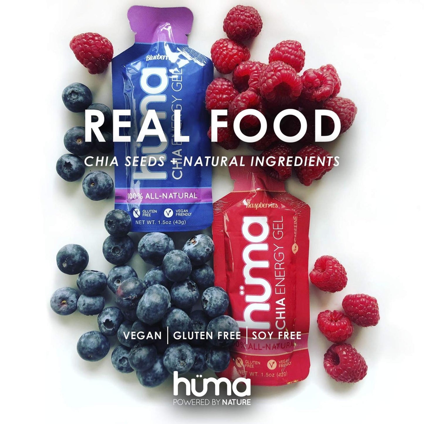 Huma Chia Energy Gel Blueberries 43gr-Wellu