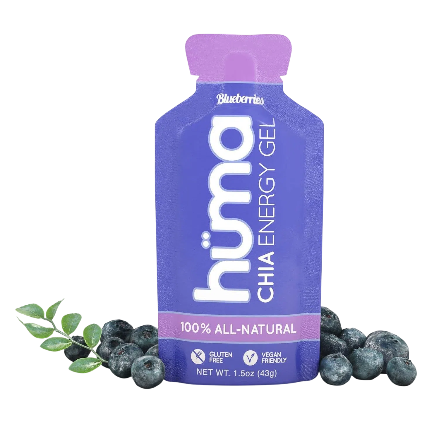 Huma Chia Energy Gel Blueberries 43gr-Wellu