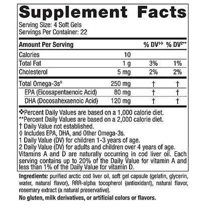 Children'S DHA 250mg, Omega 3 (90 Mini Softgels) – Nordic Naturals-Wellu