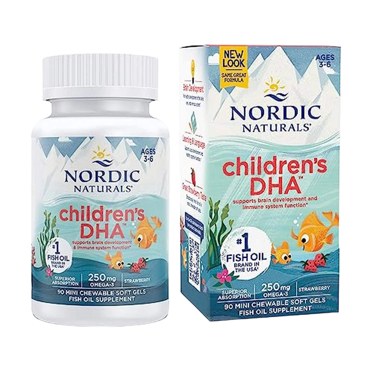 Children'S DHA 250mg, Omega 3 (90 Mini Softgels) – Nordic Naturals-Wellu