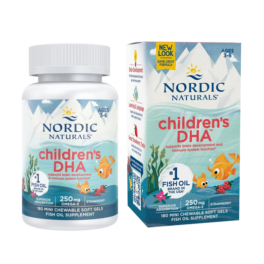 Children's DHA 250mg (Omega 3), 120 Mini Softgels – Nordic Naturals-Wellu