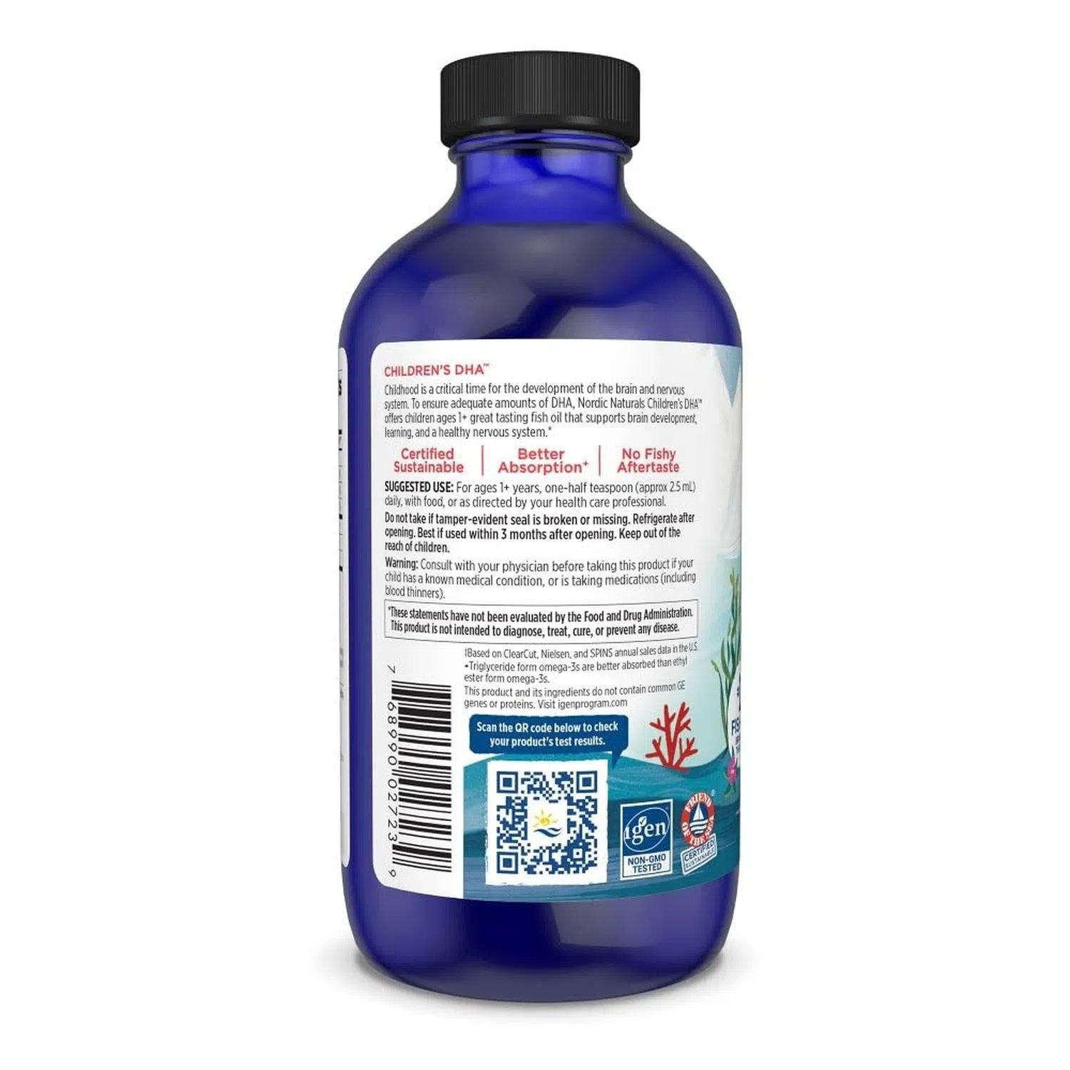 Children's DHA 530mg (Omega 3 Para Niños), 8 fl oz / 237 ml – Nordic Naturals-Wellu