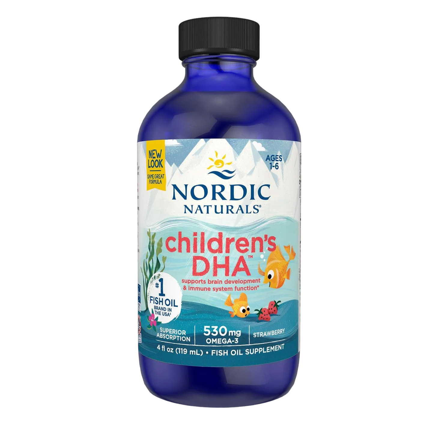 Children's DHA 530mg (Omega 3 para niños), 4 fl oz / 119 ml – Nordic Naturals-Wellu