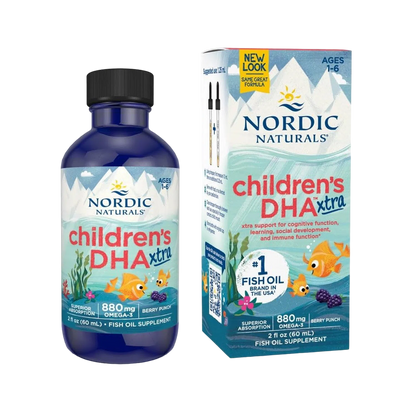 Children's DHA Xtra 880mg (Omega 3 Para Niños), 2 fl oz / 60 ml – Nordic Naturals-Wellu