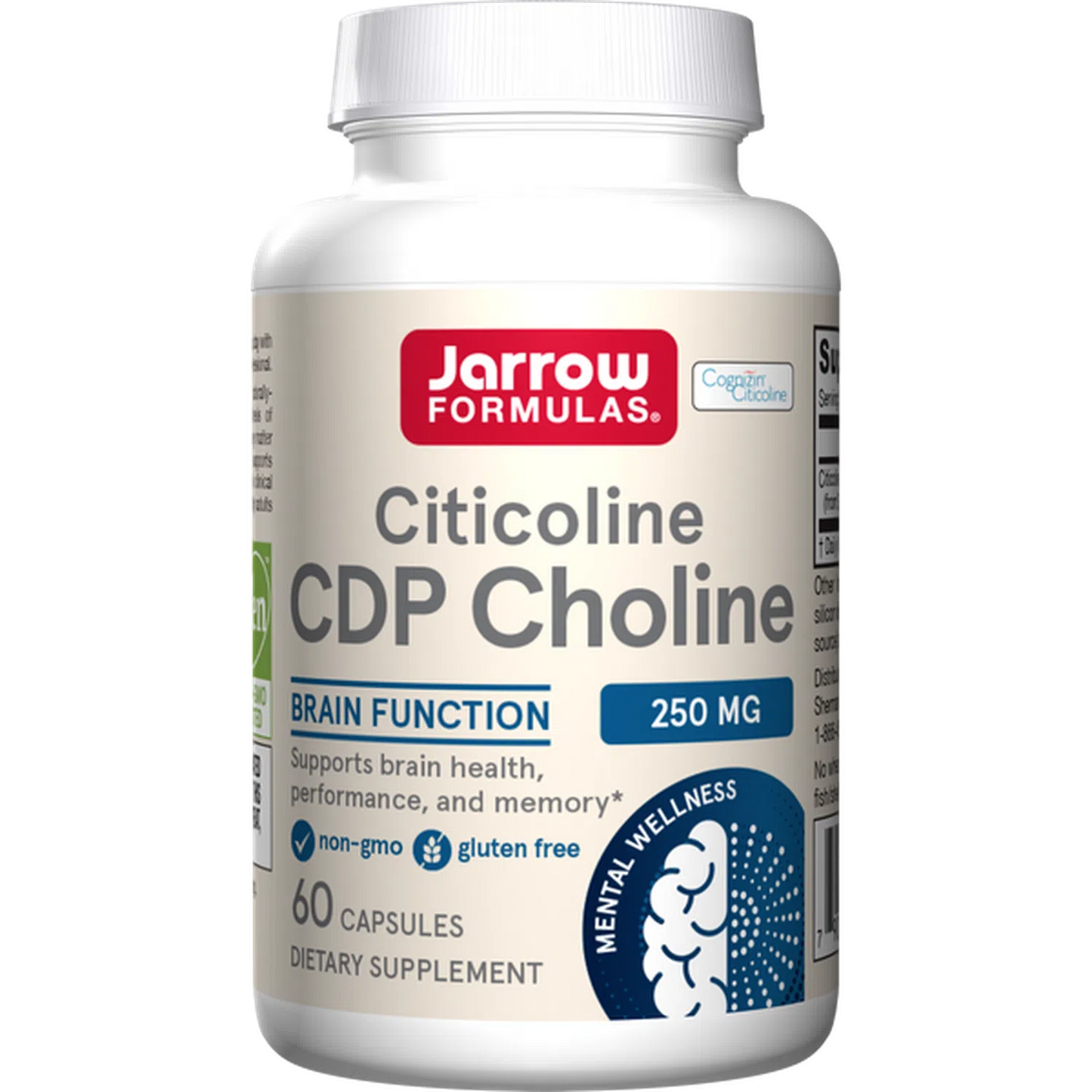 Citicolina CDP Colina 250mg, 60 Cápsulas – Jarrow Formulas-Wellu