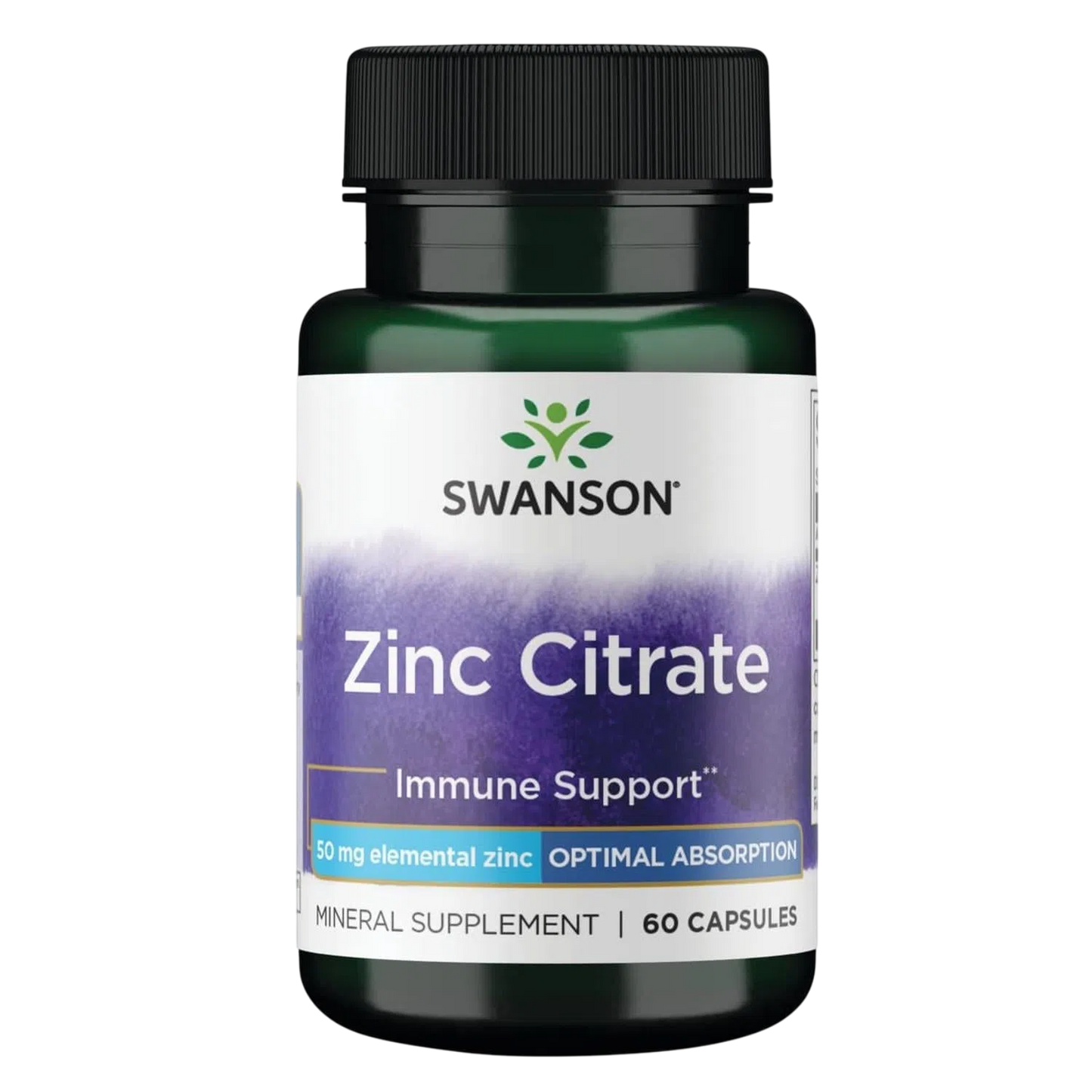 Citrato de Zinc 50mg, 60 Capsulas – Swanson-Wellu