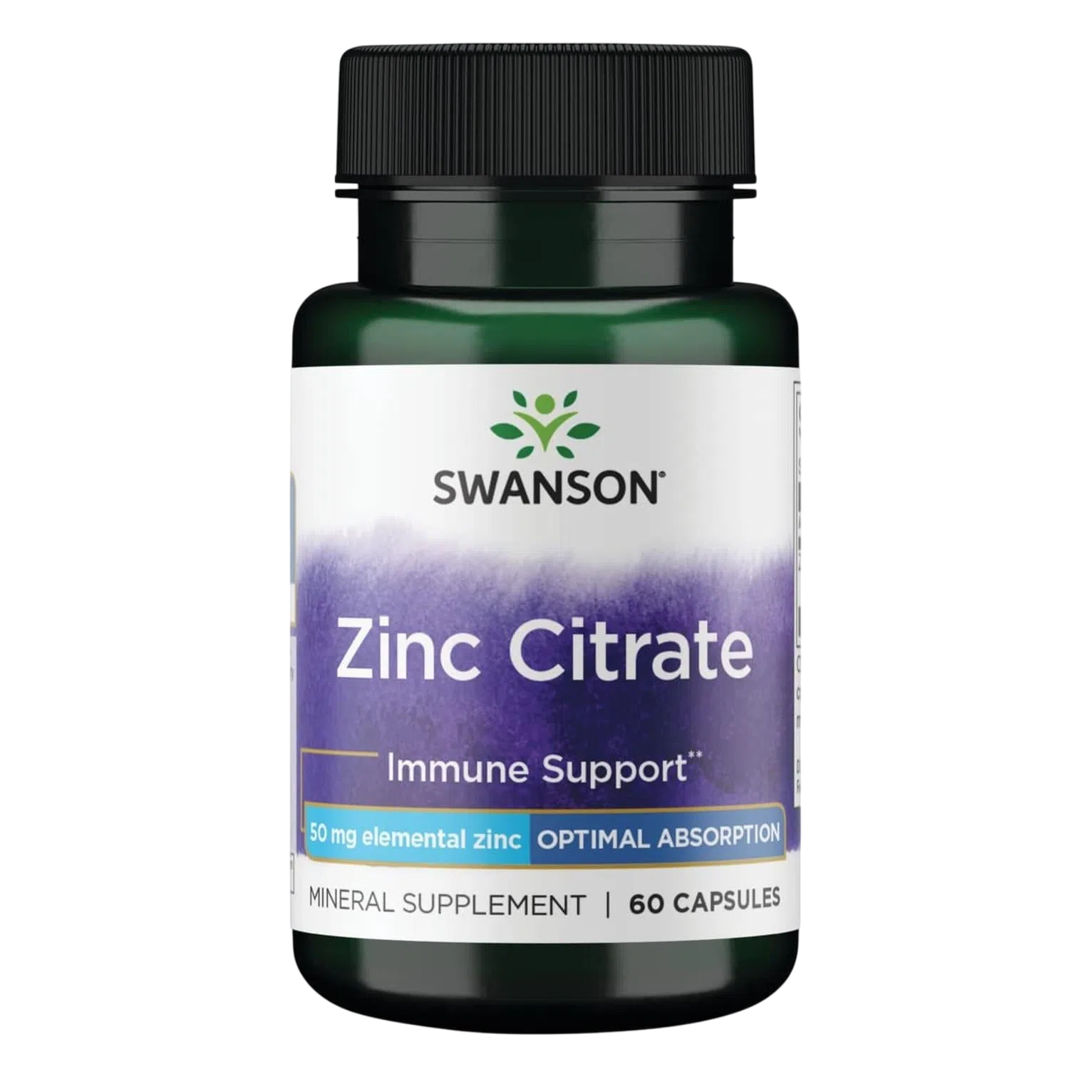 Citrato de Zinc 50mg, 60 Capsulas – Swanson-Wellu