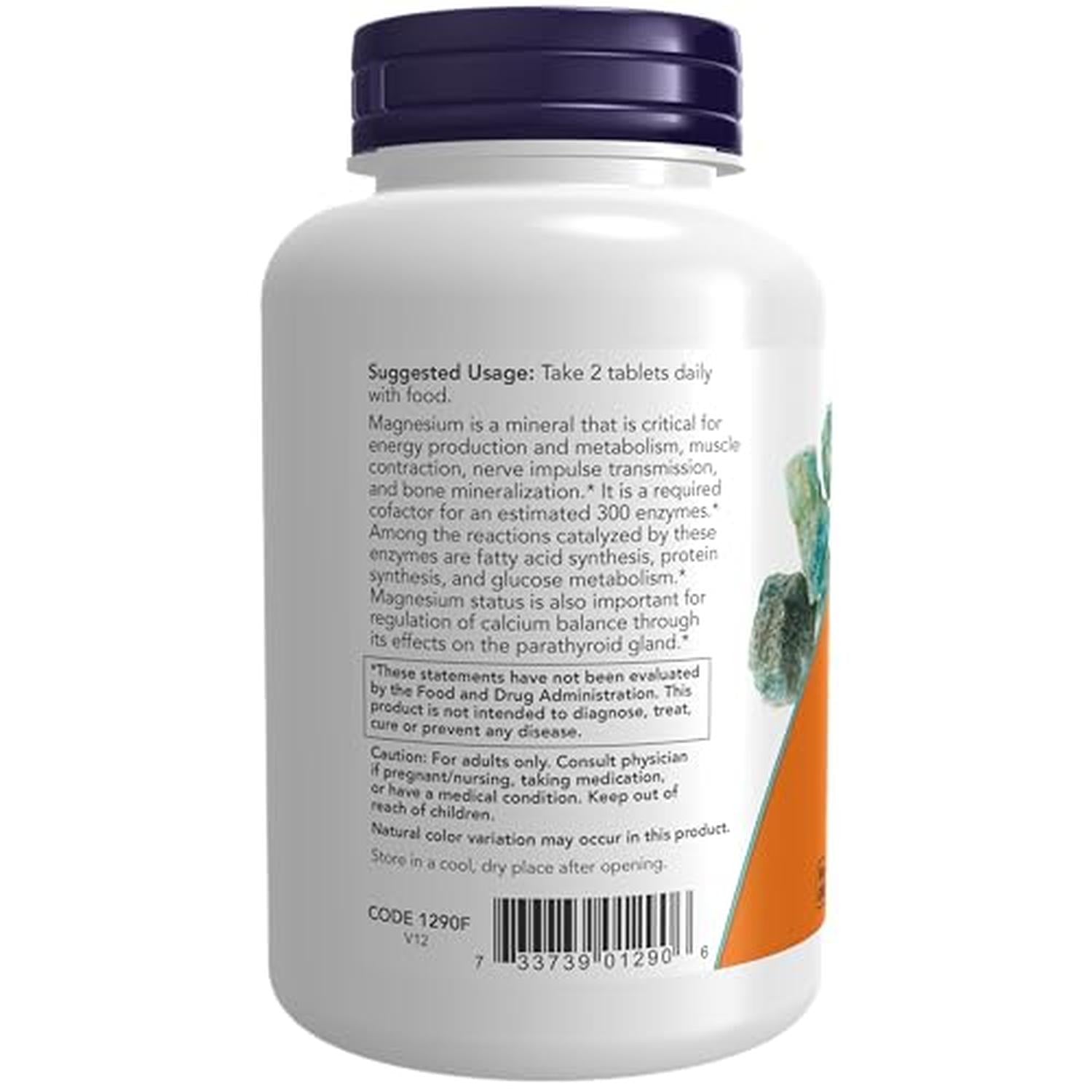 Citrato de magnesio 200mg, 100 comprimidos – NOW Foods-Wellu