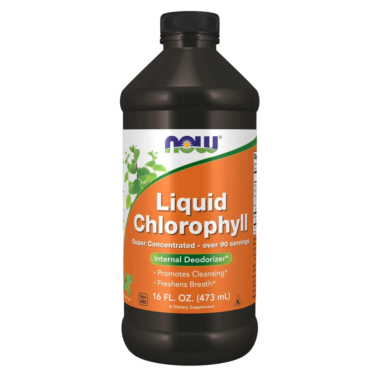 Clorofila Liquida Sabor Natural a Menta 473 ml – NOW Foods-Wellu