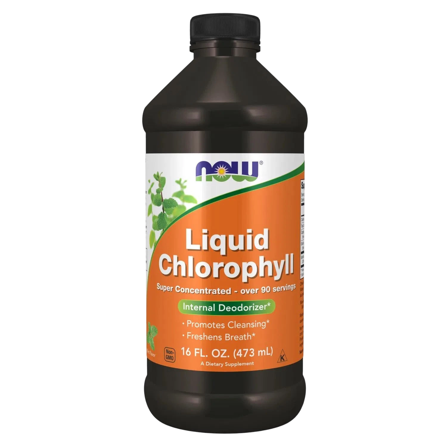 Clorofila Liquida Sabor Natural a Menta 473 ml – NOW Foods-Wellu