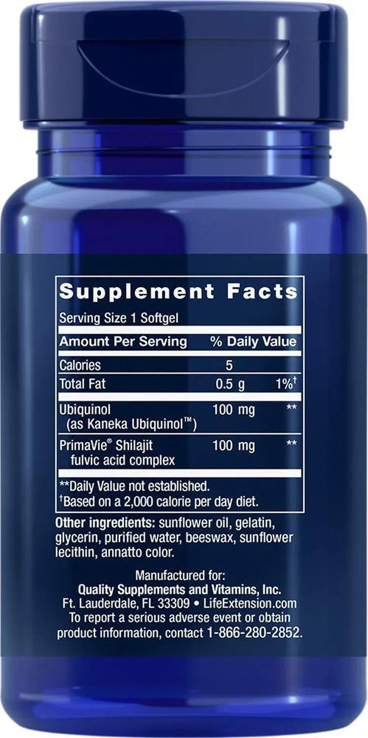 CoQ-10 Super Ubiquinol With Enhanced Mitochondrial Support 100mg, 60 Softgels – Life Extension-Wellu