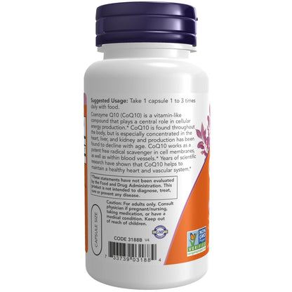 CoQ10 30mg (Salud Cardiovascular), 120 cápsulas – NOW Foods-Wellu