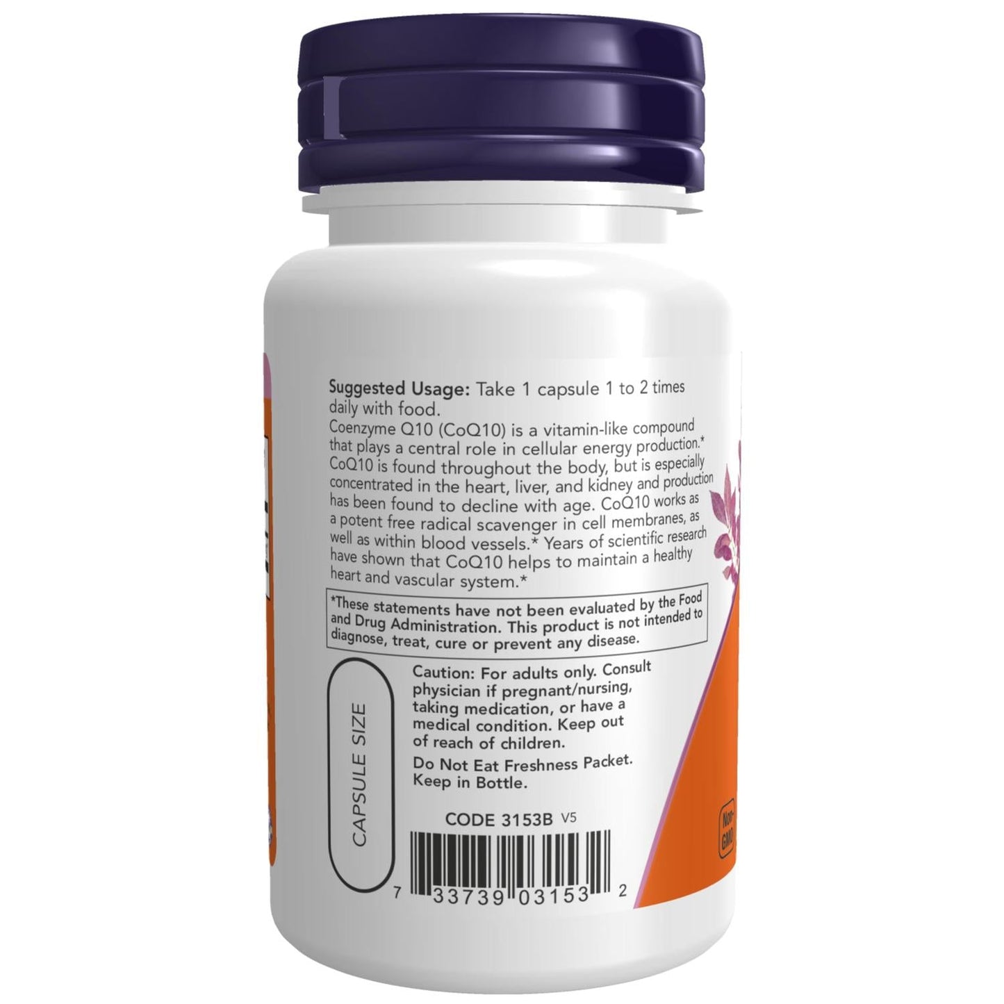 CoQ10 60mg (Salud Cardiovascular), 60 cápsulas – NOW Foods-Wellu