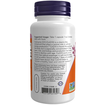 CoQ10 de 30 mg, 60 Cápsulas Veg – NOW Foods-Wellu