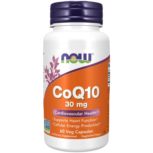 CoQ10 de 30 mg, 60 Cápsulas Veg – NOW Foods-Wellu