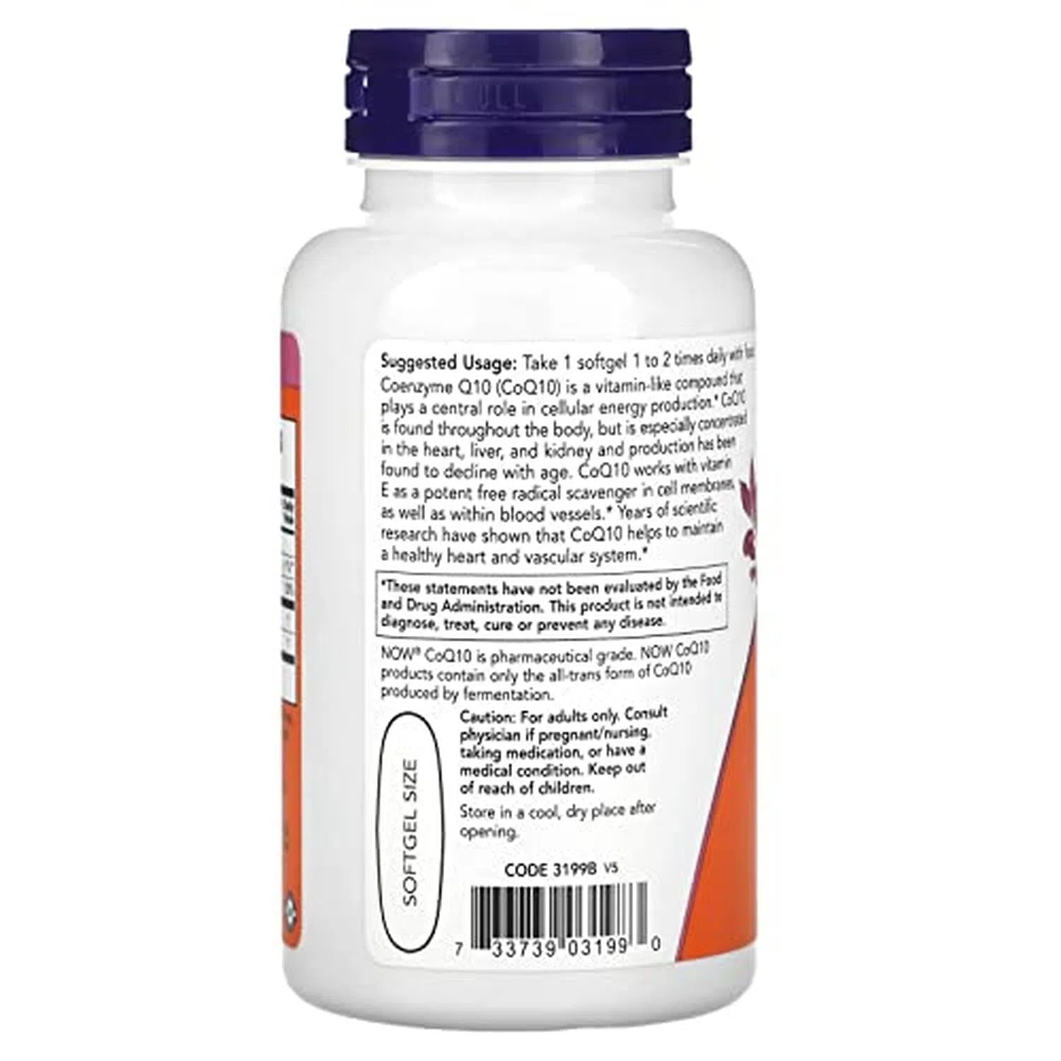 CoQ10 de 400 mg, 30 Softgels – NOW Foods-Wellu