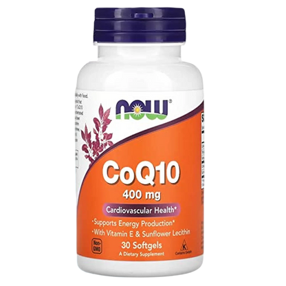 CoQ10 de 400 mg, 30 Softgels – NOW Foods-Wellu