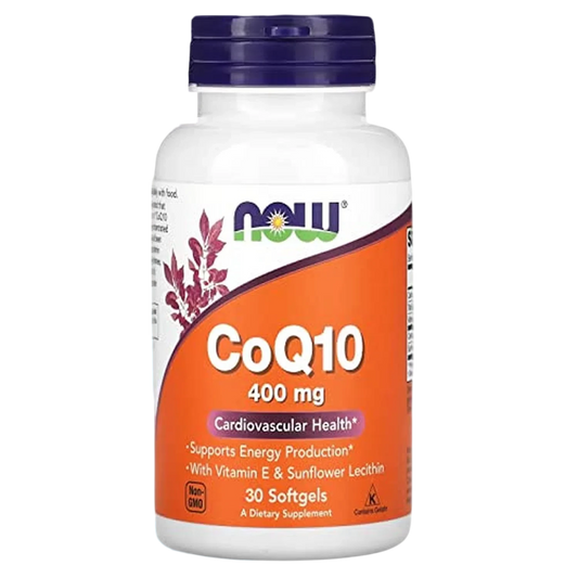 CoQ10 de 400 mg, 30 Softgels – NOW Foods-Wellu