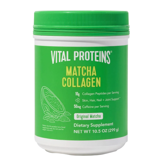 Colágeno de Matcha 10g + 50mg cafeína, 299g (10.5 oz) – Vital Proteins-Wellu