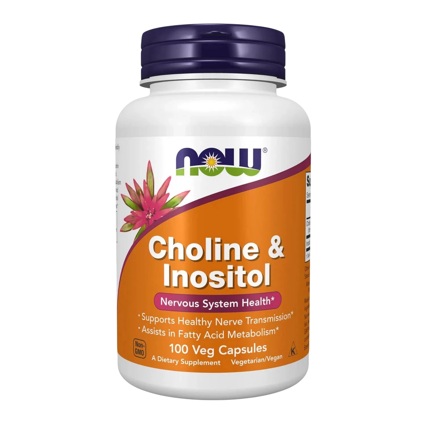 Colina e inositol, 100 Cápsulas Veg – NOW Foods-Wellu