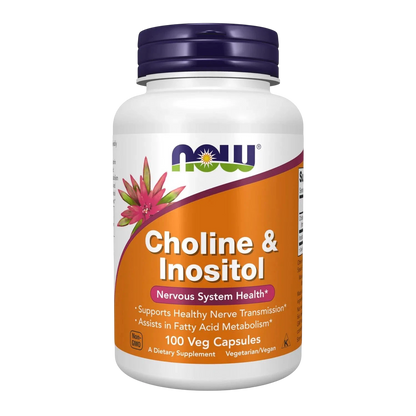 Colina e inositol, 100 Cápsulas Veg – NOW Foods-Wellu