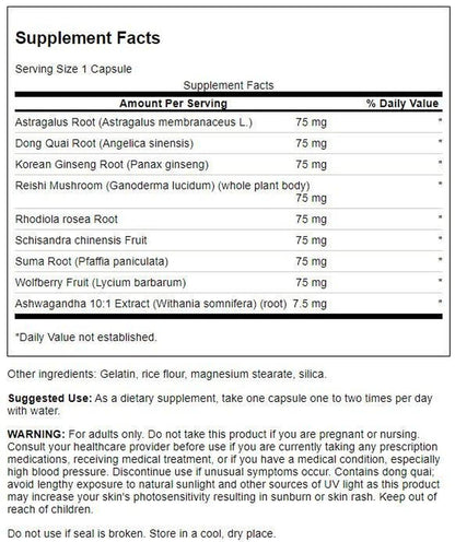 Complejo Rhodiola Ashwagandha Ginseng, 60 Caps – Swanson-Wellu