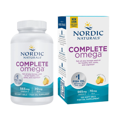 Complete Omega 565mg, 120 Softgels – Nordic Naturals-Wellu