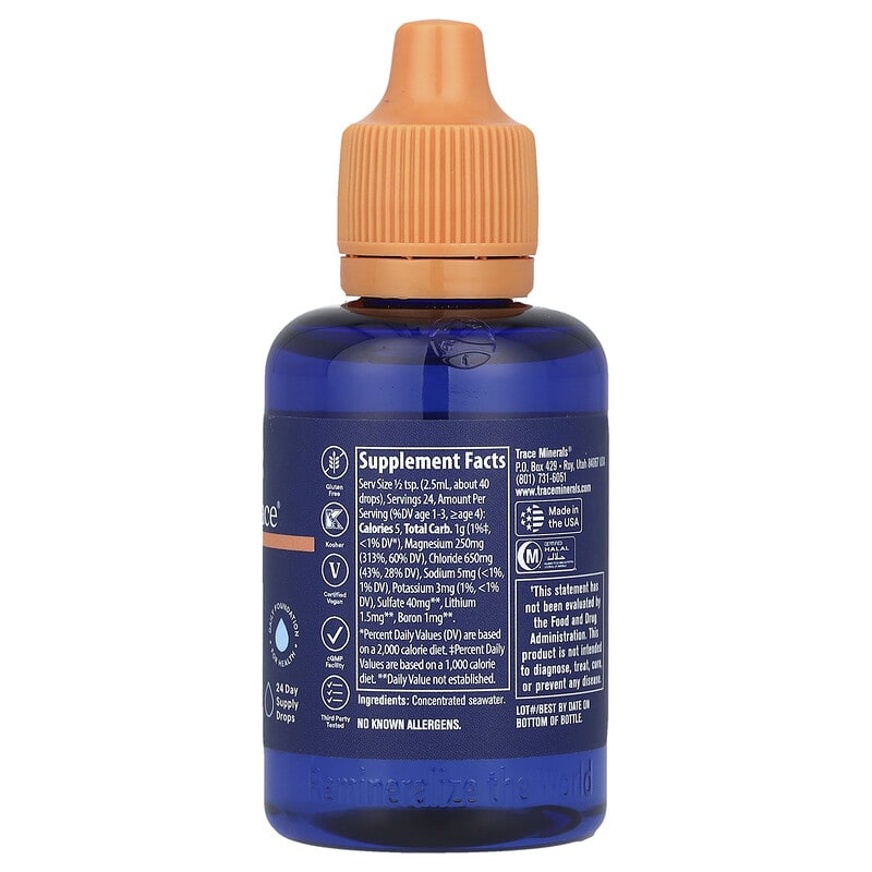 Concentrace® Multimineral en gotas, 59ml (2 fl oz) – Trace Minerals-Wellu