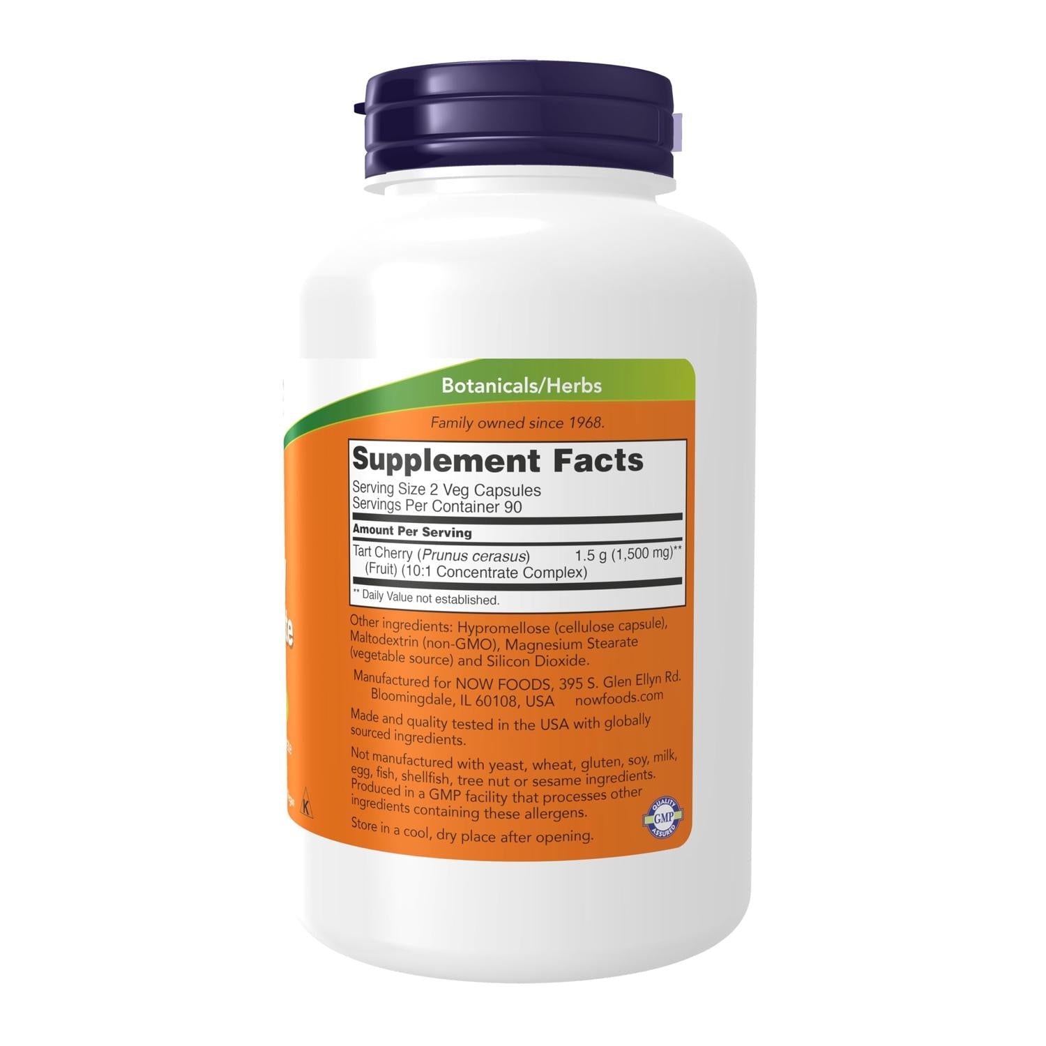 Concentrado de cereza 750mg, 180 cápsulas – NOW Foods-Wellu