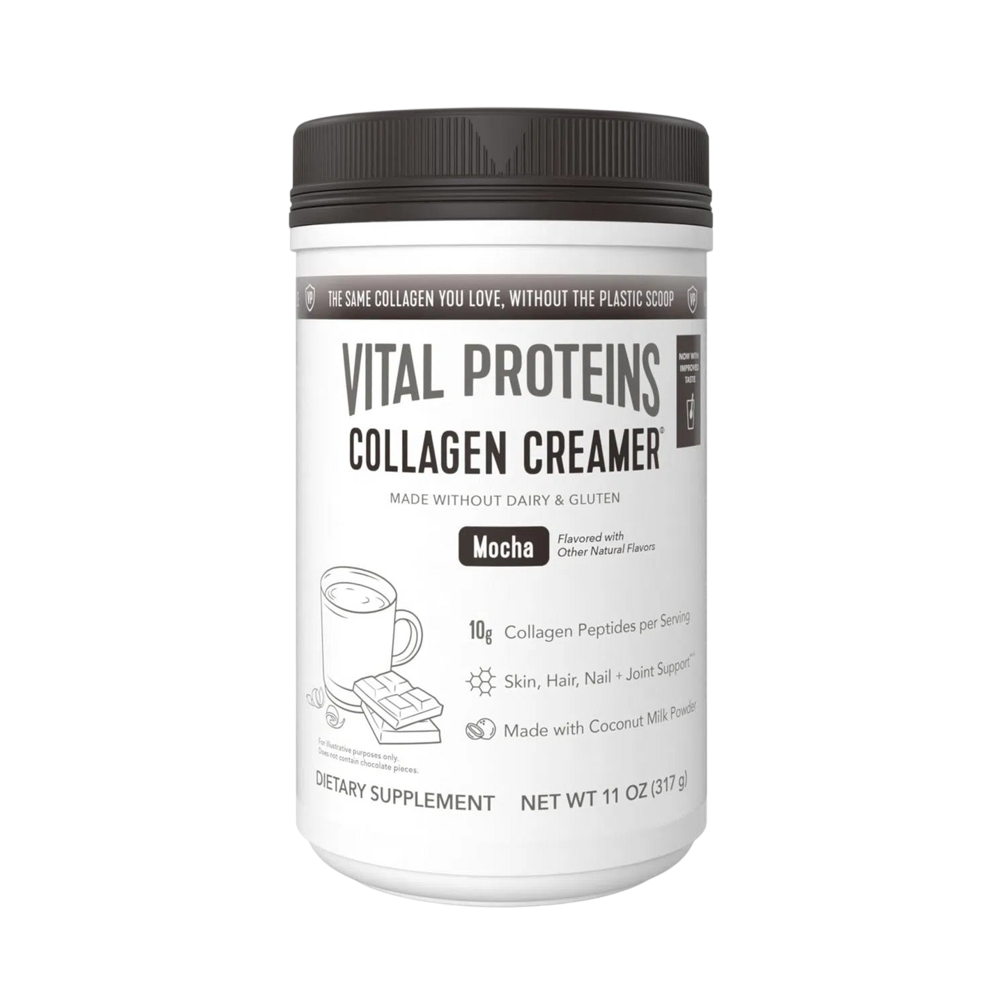 Crema de Colágeno Mocha, 317g (11 oz) – Vital Proteins-Wellu